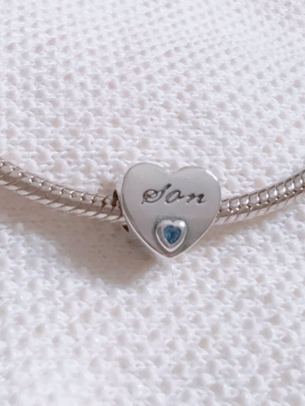Son Heart Sterling Silver Charm For Pandora Bracelet